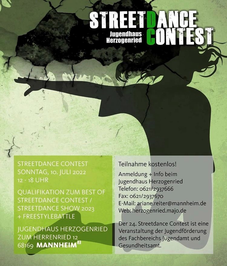 Plakat Best of Streetdance Contest Mannheim